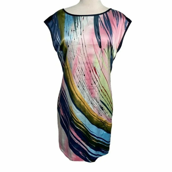 Forenza 2 multicolor abstract satin dress - Picture 3 of 7